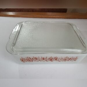 Vintage Proctor Silex Casserole  Wheat Pattern Milk Glass